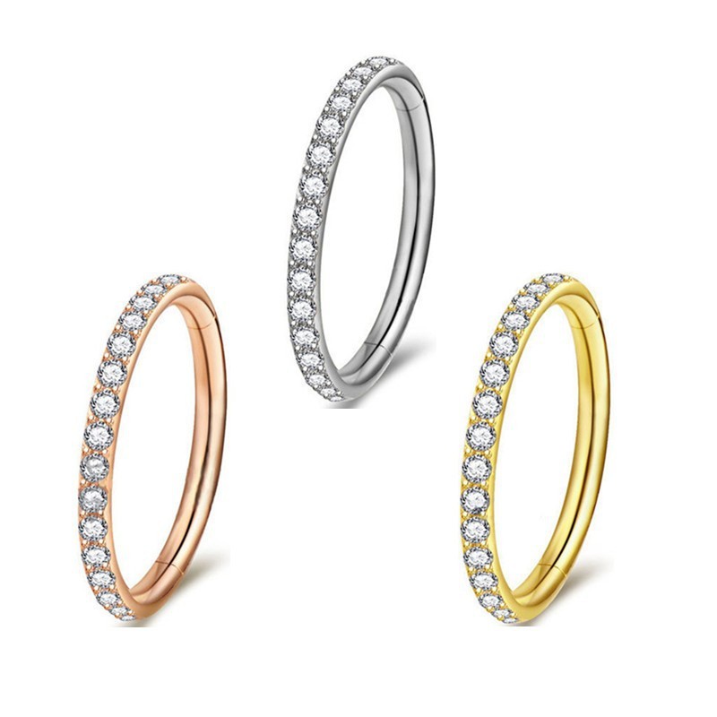 Stainless Steel Nose Ring Diamond Nose Ring Seamless Ring Multifunctional