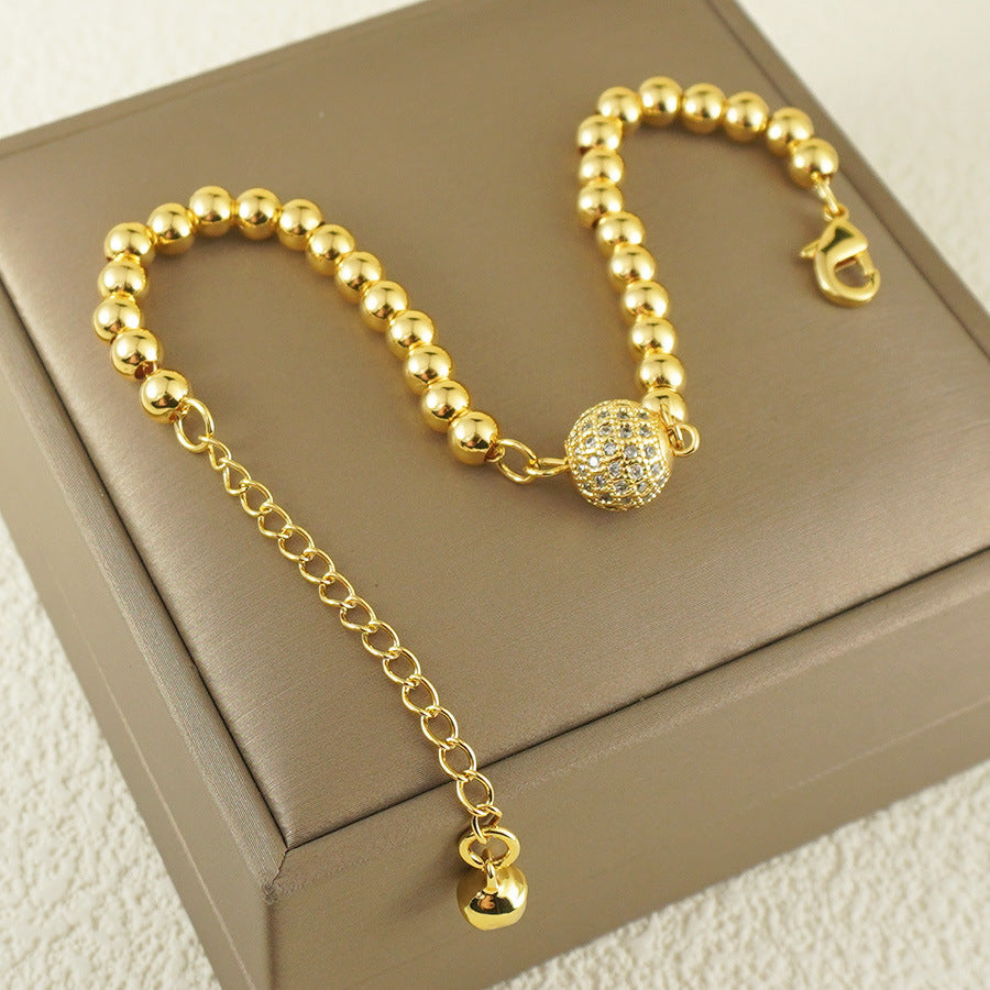 Copper Bracelet With Zircon Arabic Style Exquisite Daily Ornament Jewelry Accessories
