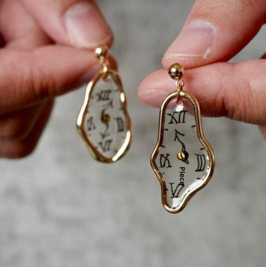 Clock Ornament Personality Simple Handmade Earrings