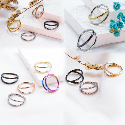 F136 Titanium Alloy Fork Nose Ring Human Body Puncture Ornament