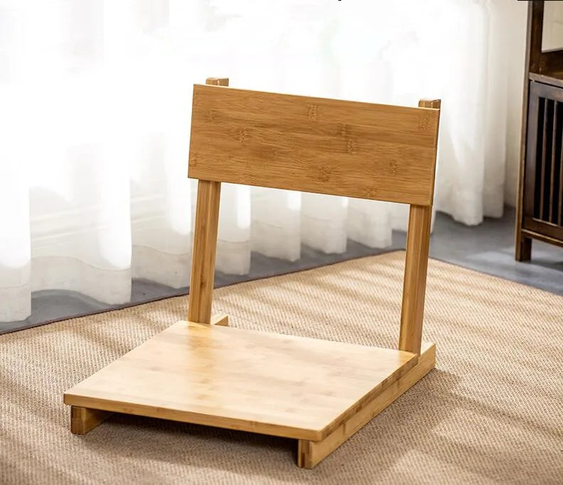 Bamboo Legless Chair Armrest Tatami Floor Backrest Living Room Furniture Japaese Style Legless Zaisu Zen Chair Eco-Friendly