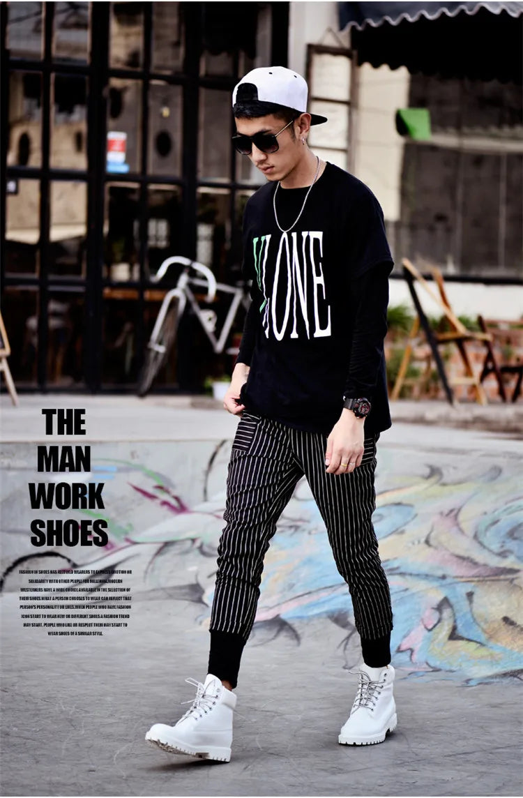 DOYUTIG Brand White Color Cow Leather Outdoor Boots For Men&Women Casual Couples Boots Fashion Breathable Military Boots  SG003