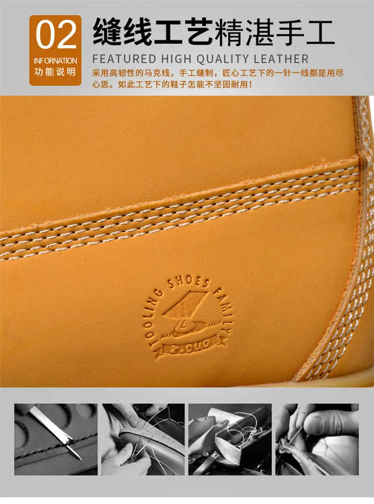 DOYUTIG Brand White Color Cow Leather Outdoor Boots For Men&Women Casual Couples Boots Fashion Breathable Military Boots  SG003