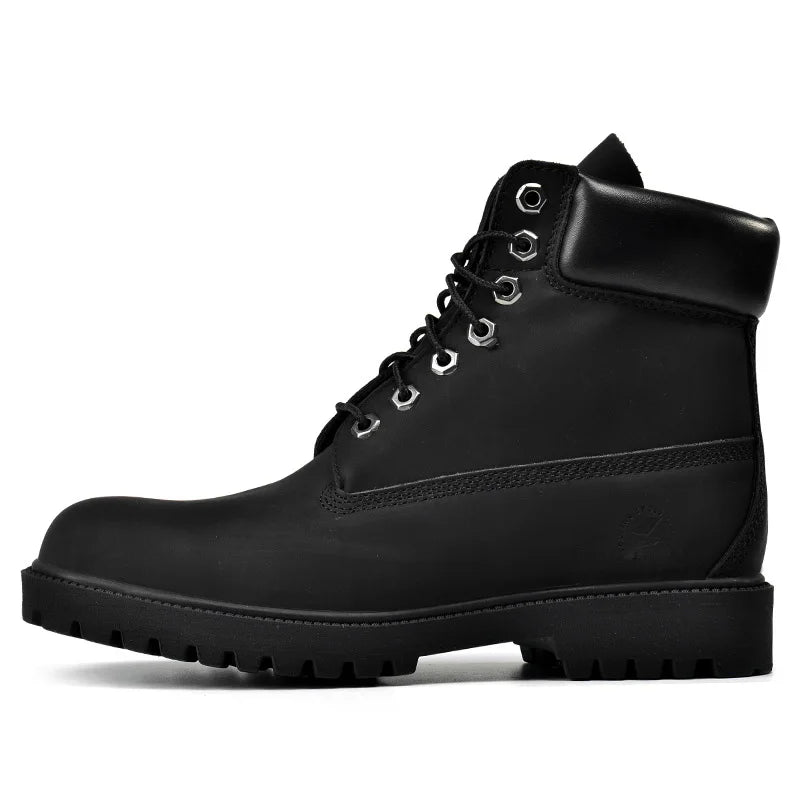 DOYUTIG Brand White Color Cow Leather Outdoor Boots For Men&Women Casual Couples Boots Fashion Breathable Military Boots  SG003