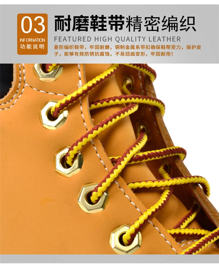 DOYUTIG Brand White Color Cow Leather Outdoor Boots For Men&Women Casual Couples Boots Fashion Breathable Military Boots  SG003