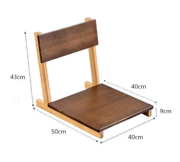 Bamboo Legless Chair Armrest Tatami Floor Backrest Living Room Furniture Japaese Style Legless Zaisu Zen Chair Eco-Friendly