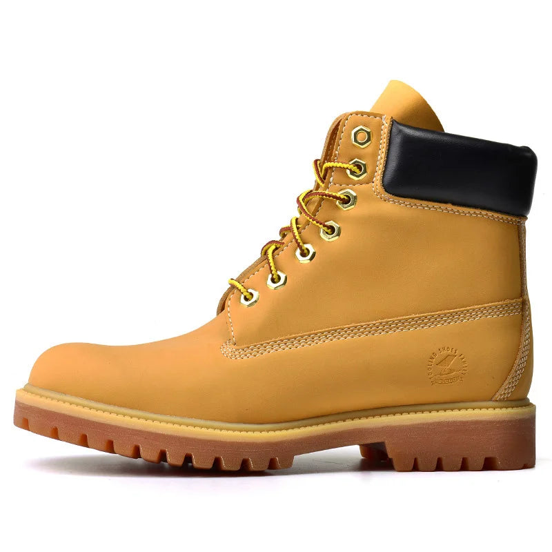 DOYUTIG Brand White Color Cow Leather Outdoor Boots For Men&Women Casual Couples Boots Fashion Breathable Military Boots  SG003