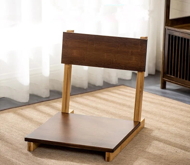 Bamboo Legless Chair Armrest Tatami Floor Backrest Living Room Furniture Japaese Style Legless Zaisu Zen Chair Eco-Friendly