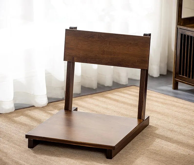 Bamboo Legless Chair Armrest Tatami Floor Backrest Living Room Furniture Japaese Style Legless Zaisu Zen Chair Eco-Friendly