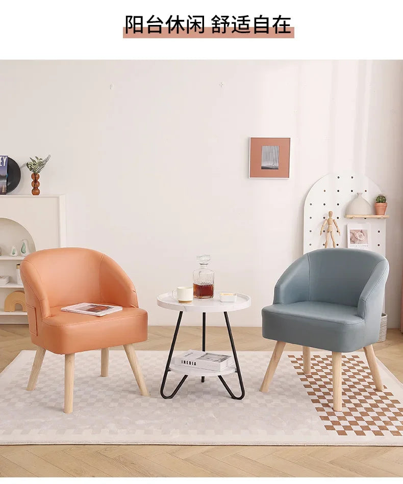 Small Leisure Single Sofa Chair Living Room and Bedroom Seat Balcony Reception Chair Hotel Lounge Chair Cozy Guest Seating