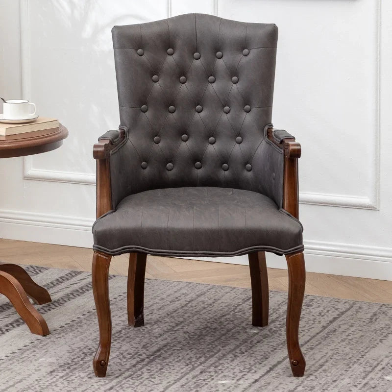 European Retro Single Leisure Armchair, Hotel Cafe Negotiation Tiger Chair,American Solid Wood Study Chair