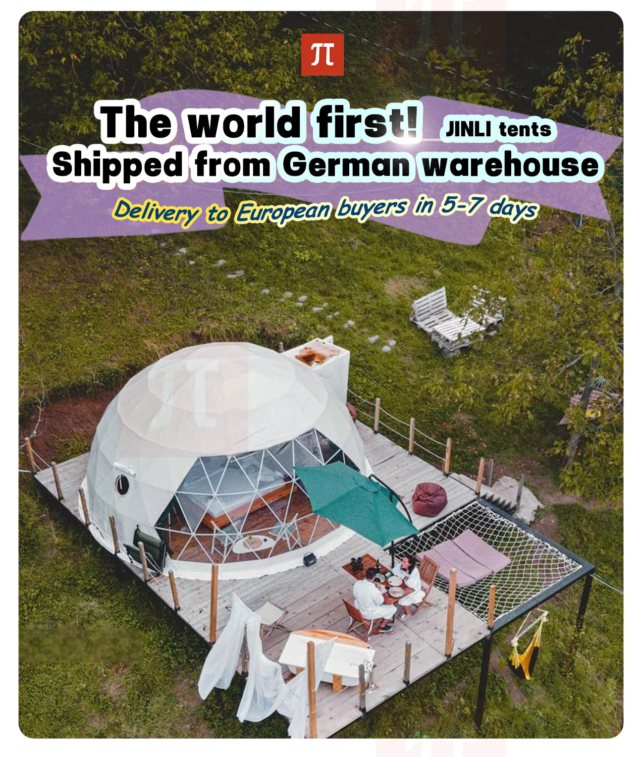 【Europe Stock】White/Green 7M Standard Or Luxury Geodesic Dome Tent Outdoor Waterproof PVC Shelter For Wedding Party Glamping