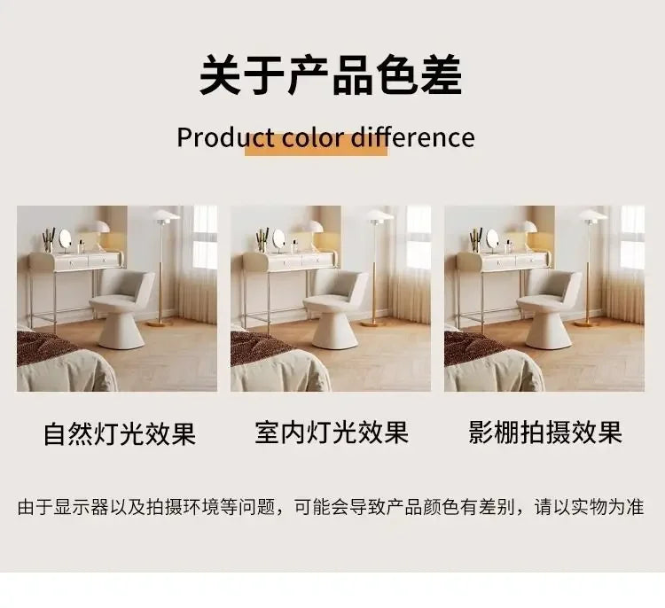 Italian Simple Dining Chair Rotable Vanity Chair Cream Style Home Bedroom Nordic Makeup Stool Hotel Reception Chair Furniture