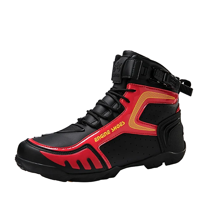 Men Leather Motos Breathable Anti Slip Wear-resistant Riders Boots Motorbike Racing Ankle Length Shoes 2024 New Motorcycle Boots