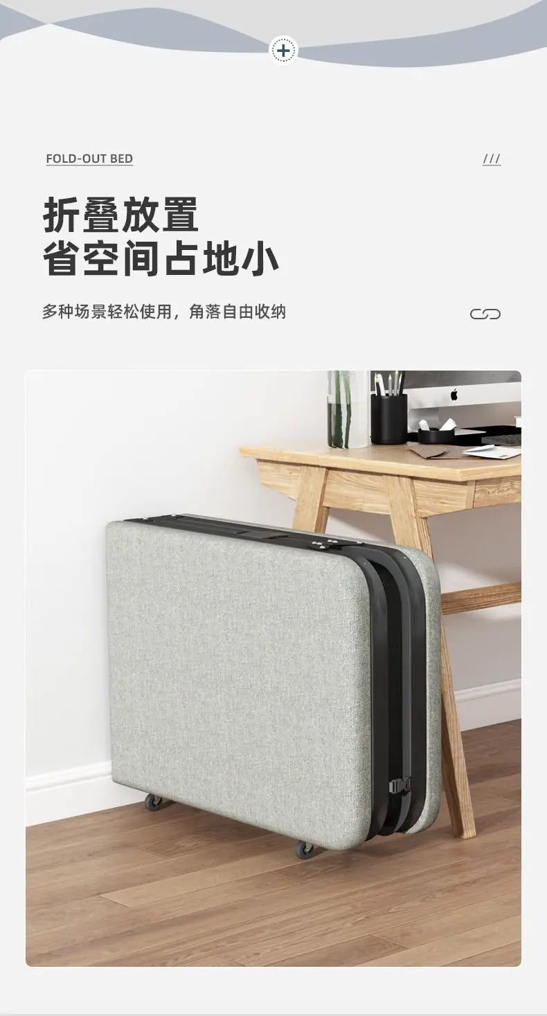 Super thick folding single bed home office artifact portable foldable escort recliner folding single lunch break bed