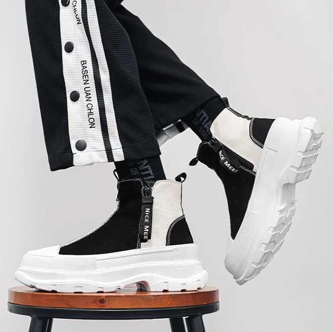 Man Sports Shoes Spring Autumn Canvas Sneaker Boots for Men Platform Footwear Original Deals High Quality Low Price Offers Offer