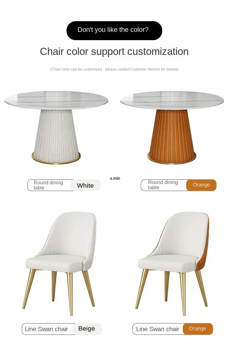 Small Apartmen Dining Table Round Center Nordic White Coffee Tables Chairs Organizer Muebles Living Room Furniture