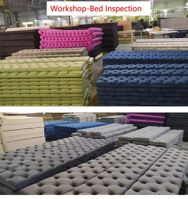 Custom HOME Remote Control Whole House Decoration King Size Smart Luxury Bed With Tv And Fireplace In Footboard Storage