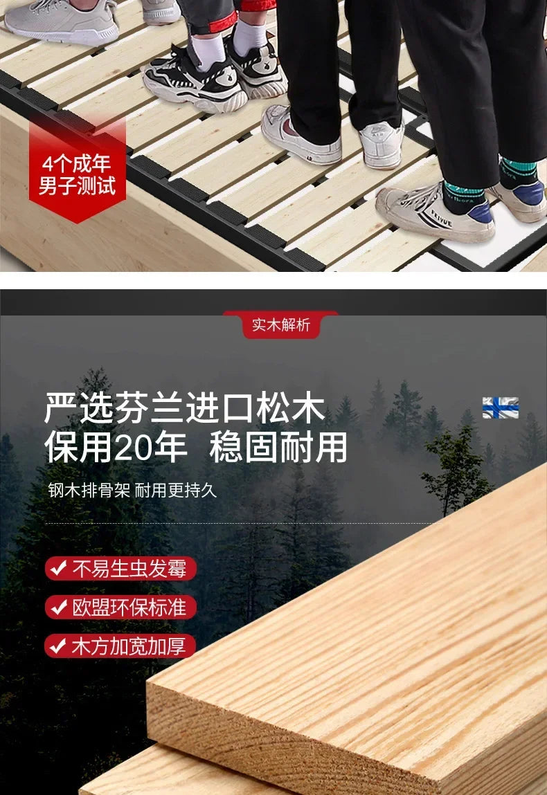 Queen Size Storage Double Bed Aesthetic Nordic Master Modern King Double Bed Multifunctional Smart Cama Casal Room Furniture