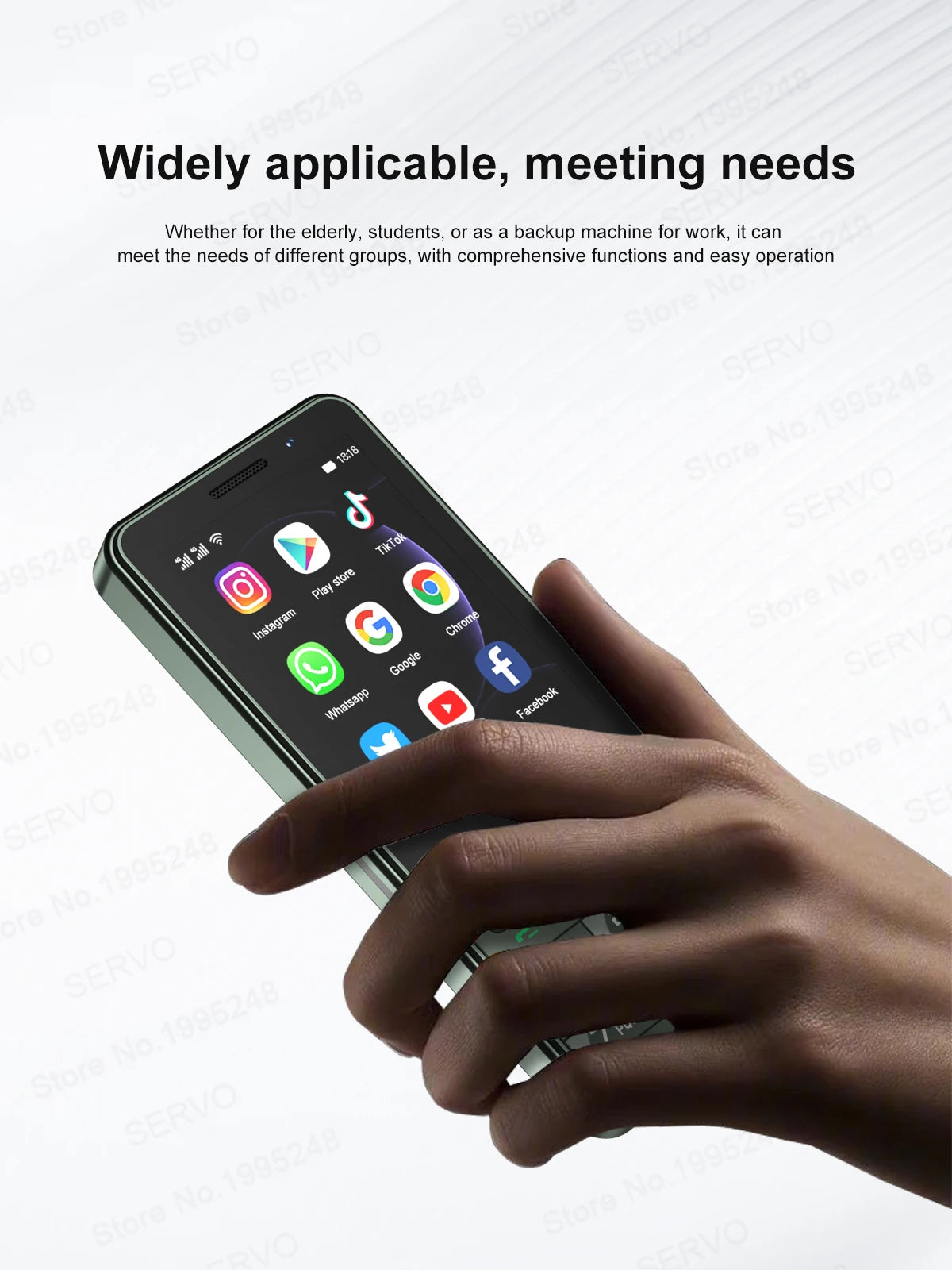 SERVO F25 PRO 4G LTE Button Smartphone Android System Play Store FM Radio 2GB+16GB WiFi 3.5" Touch Screen Smart Phones Dual SIM