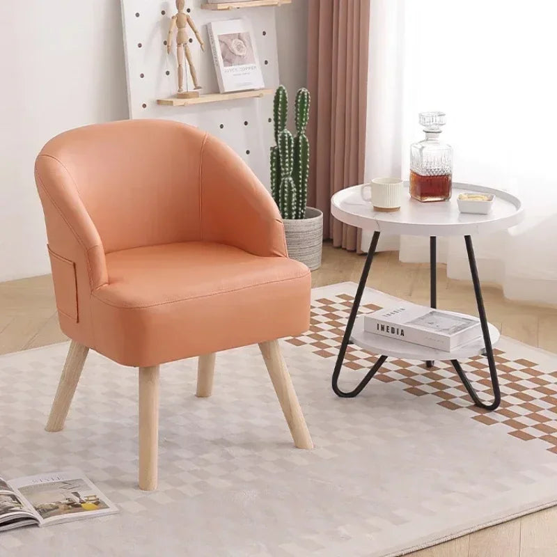 Small Leisure Single Sofa Chair Living Room and Bedroom Seat Balcony Reception Chair Hotel Lounge Chair Cozy Guest Seating