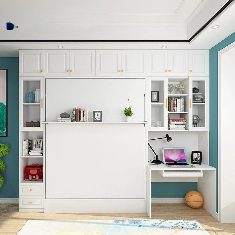 Modern Minimalist Multifunctional Invisible Bed with Sofa Folding Bed Cabinet Integrated Wall Invisible Bed