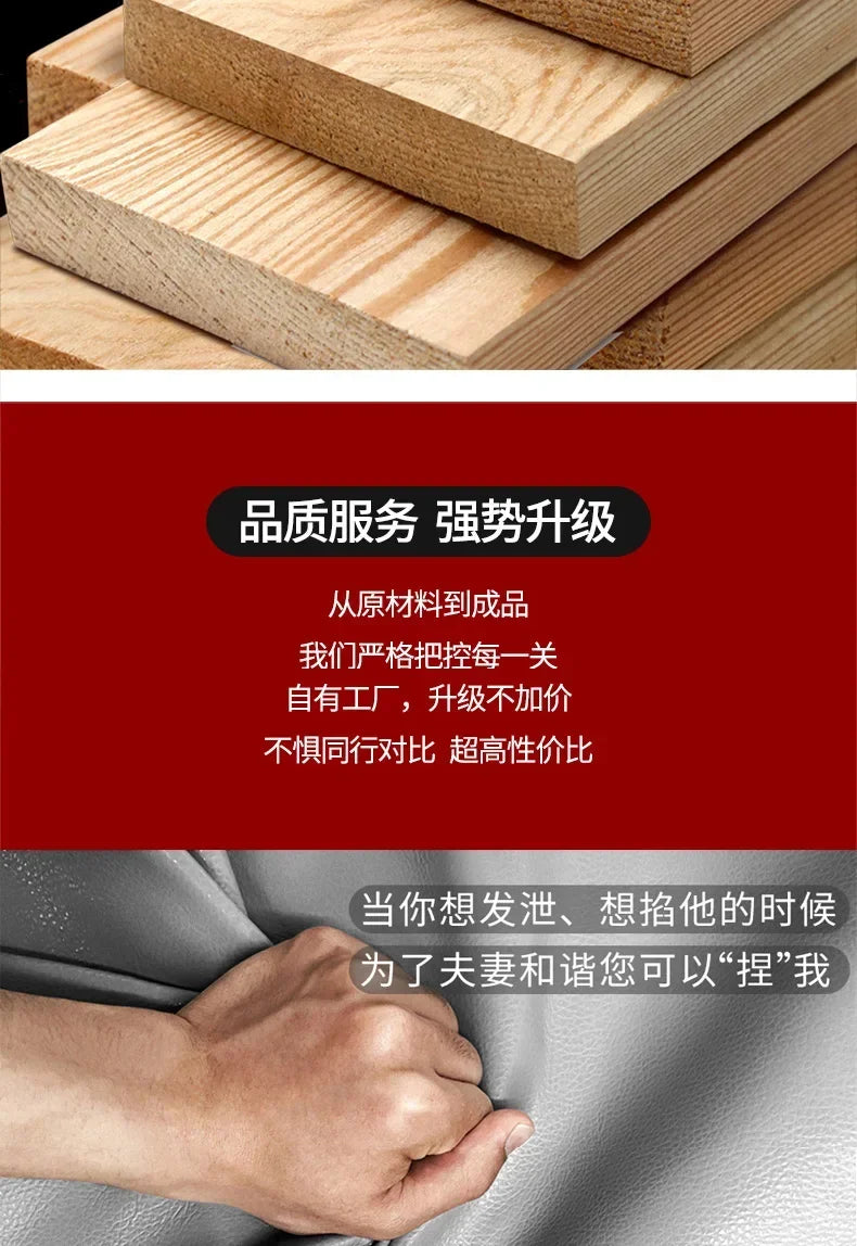 Queen Size Storage Double Bed Aesthetic Nordic Master Modern King Double Bed Multifunctional Smart Cama Casal Room Furniture