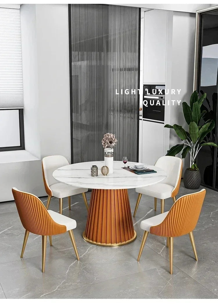 Small Apartmen Dining Table Round Center Nordic White Coffee Tables Chairs Organizer Muebles Living Room Furniture