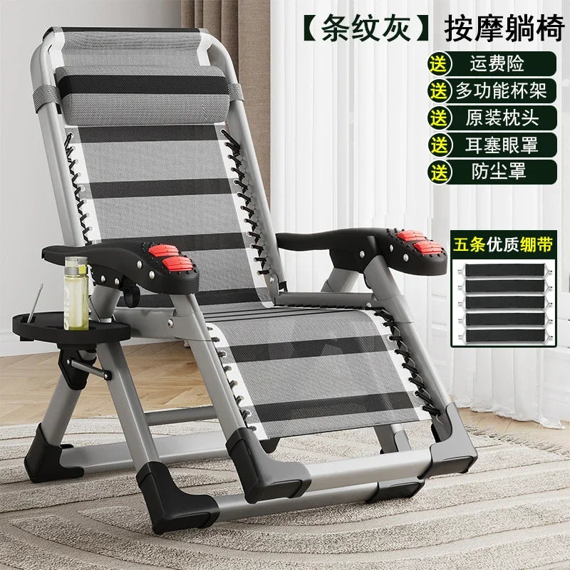 Nordic Folding Recliner Comfortable Tatami Armchair Portable Lounge Chair with Backrest Rattan Seating for Living Room