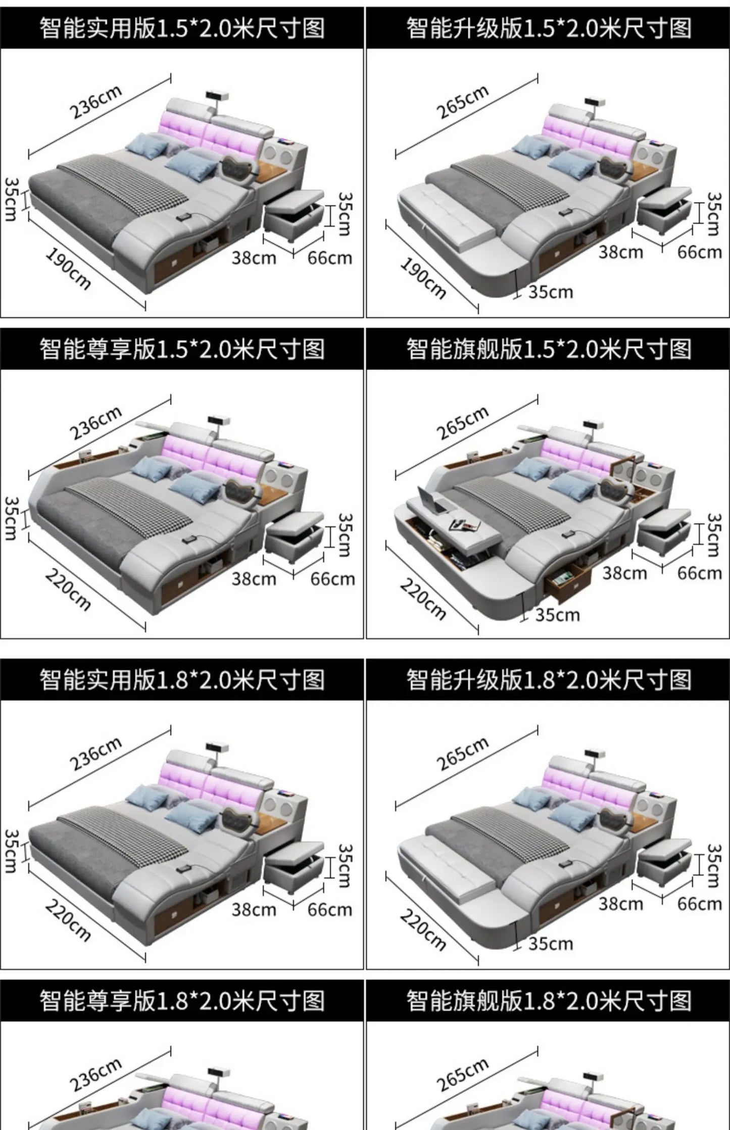 Cabinets Aesthetic Bed Reading Vanity King Massage Lounge Beds Luxury Bedroom Frame Camas Matrimoniales House Accessories