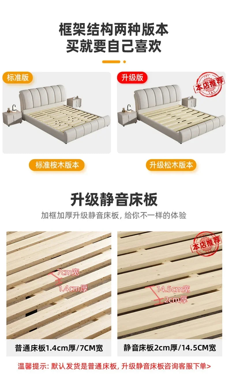 Luxury Nordic Double Bed Organiser Drawers Multifunctional Bedroom Bed Queen Size Cama Elastica Pula Pula Home Furniture