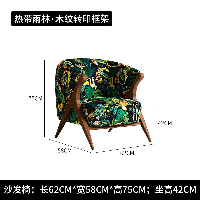 Reading Velvet Modern Chair Table Set Luxury Italian Design Hotel Armchair Bedroom Balcony Accent Sillas Nordic Furniture