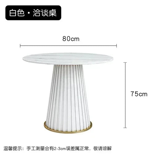 Small Apartmen Dining Table Round Center Nordic White Coffee Tables Chairs Organizer Muebles Living Room Furniture