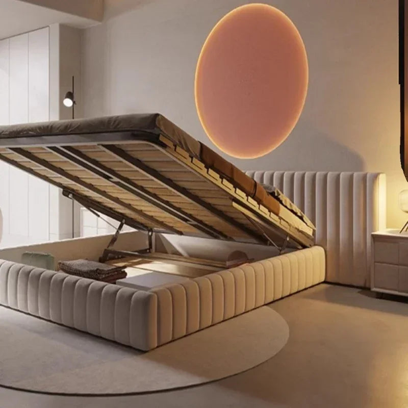 Queen European Double Bed Royal Nordic King Headboard Frame Double Bed Girl Boys Letti Matrimoniali Furniture For Bedroom