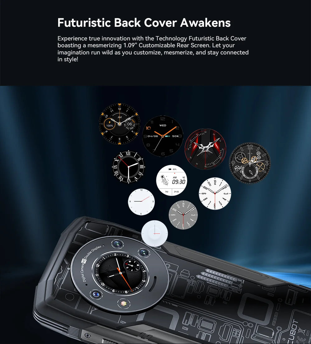 Cubot KingKong Star Waterproof Rugged 5G, 24GB(12GB+12GB) RAM, 256GB ROM, 6.78" 2K Screen,100MP Camera, 10600mAh, 33W Charge,NFC