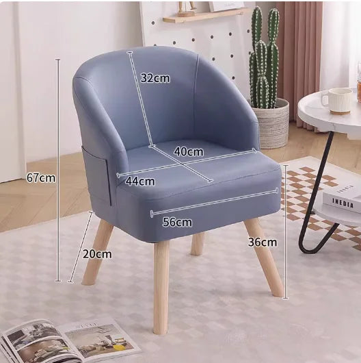 Small Leisure Single Sofa Chair Living Room and Bedroom Seat Balcony Reception Chair Hotel Lounge Chair Cozy Guest Seating