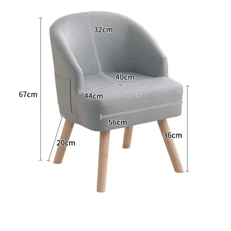 Small Leisure Single Sofa Chair Living Room and Bedroom Seat Balcony Reception Chair Hotel Lounge Chair Cozy Guest Seating