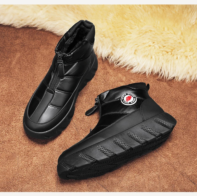 Ankle Boots Snow Thick Bottom Winter Boots for Men Men's Sneakers Non-Slip Soft and Comfortable Cotton Wear-resistant Fashion