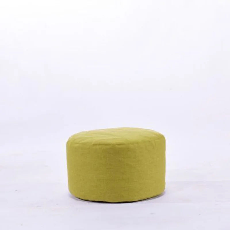 Linen Bean Bag Chair with Filling Beanbag Pouf Ottoman Footstool Tatami Round Stool Futon Puff Relax Lounge Furniture