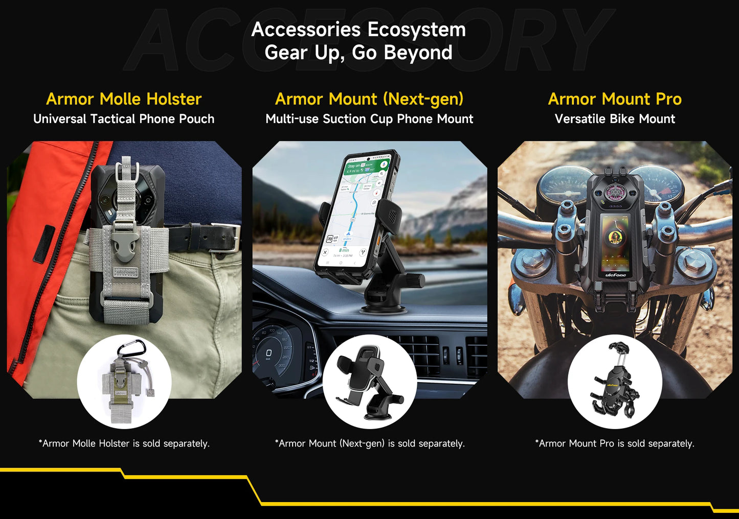 Ulefone Armor 30 Pro 5G Rugged Phone Android 14 Smartphone 6.95" 120Hz 32GB+512GB 12800mAh Night Camera 64MP NFC