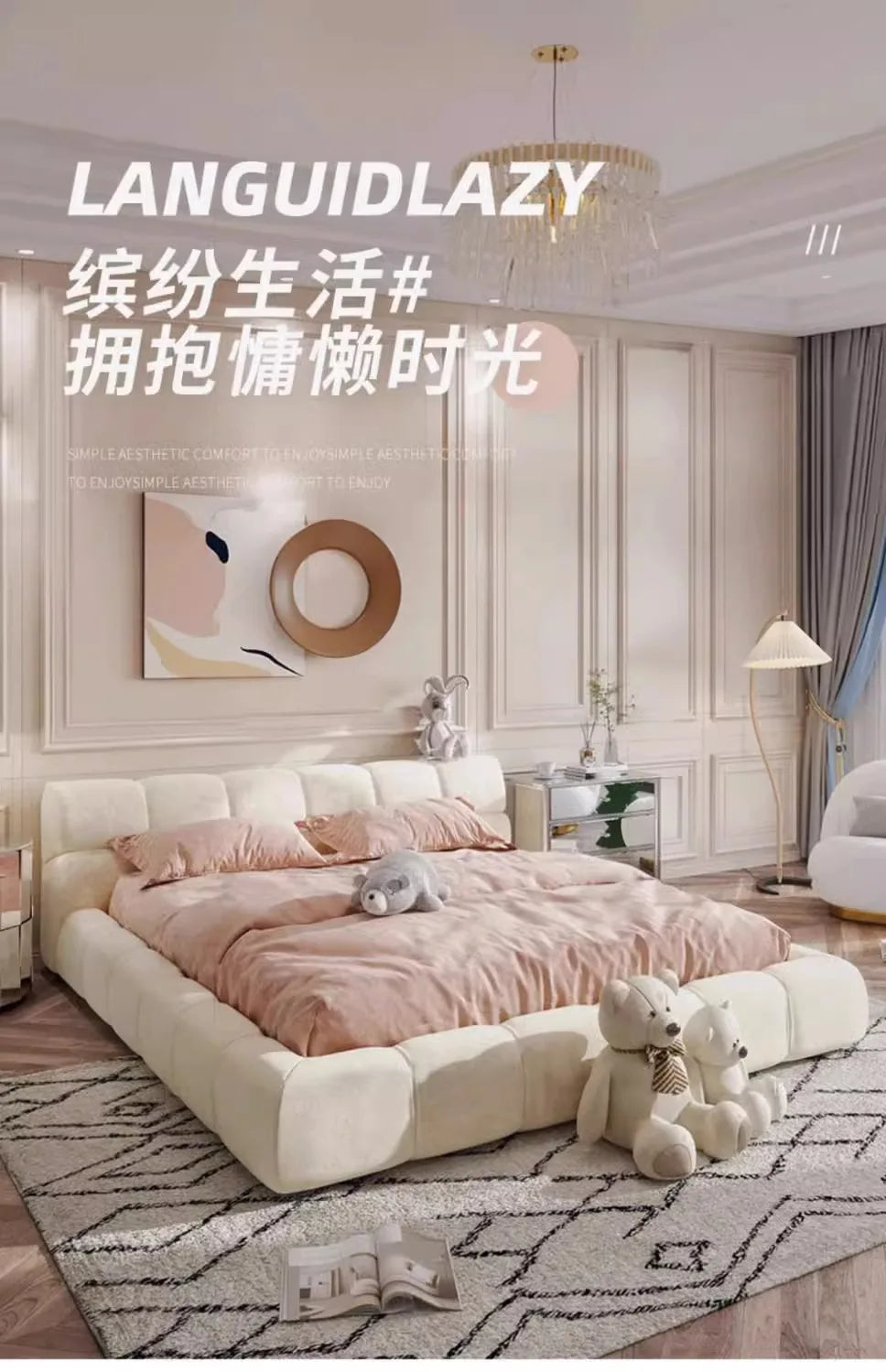 180x200cmbedroom furniture set bedframes queen size king size bed frames fullbed bases Headboard tatami princess bed home
