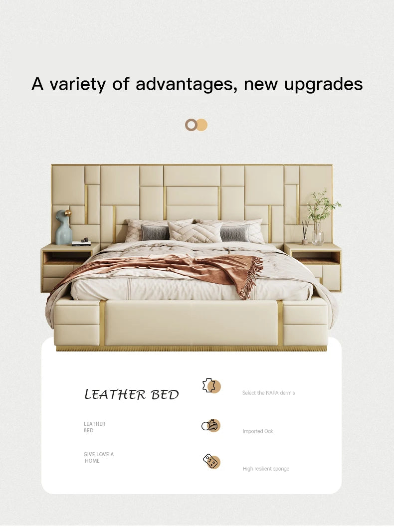 As a Bed King Size Luxury Bedroom Furniture Set Wooden Headboard And Nightstands Lit Deux Place With Double Bed Side Table