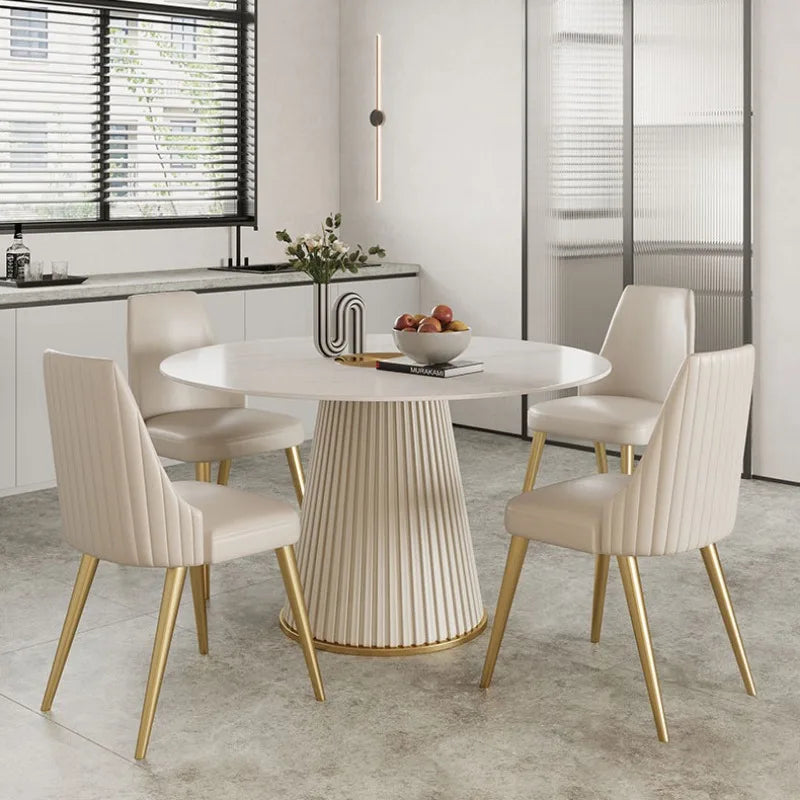 Small Apartmen Dining Table Round Center Nordic White Coffee Tables Chairs Organizer Muebles Living Room Furniture