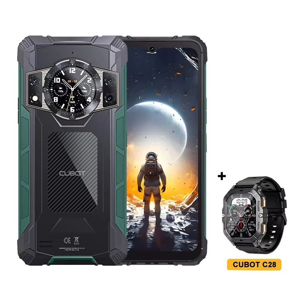 Cubot KingKong ACE 2 Ultra-thin Rugged Smartphone Android 14 16GB RAM(6GB+10GB),+128GB ROM 6.56" 90Hz Screen NFC Cell Phone