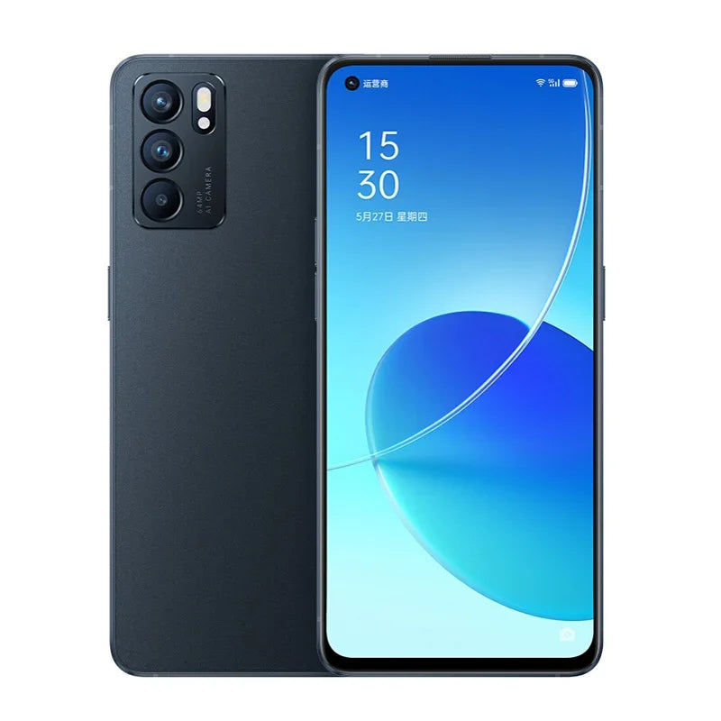 OPPO Reno 6 Pro 5G smartPhone Global firmware MTk Dimensity 1200 12GB 256GB Rear camera 64MP 4500mAh battery used phone