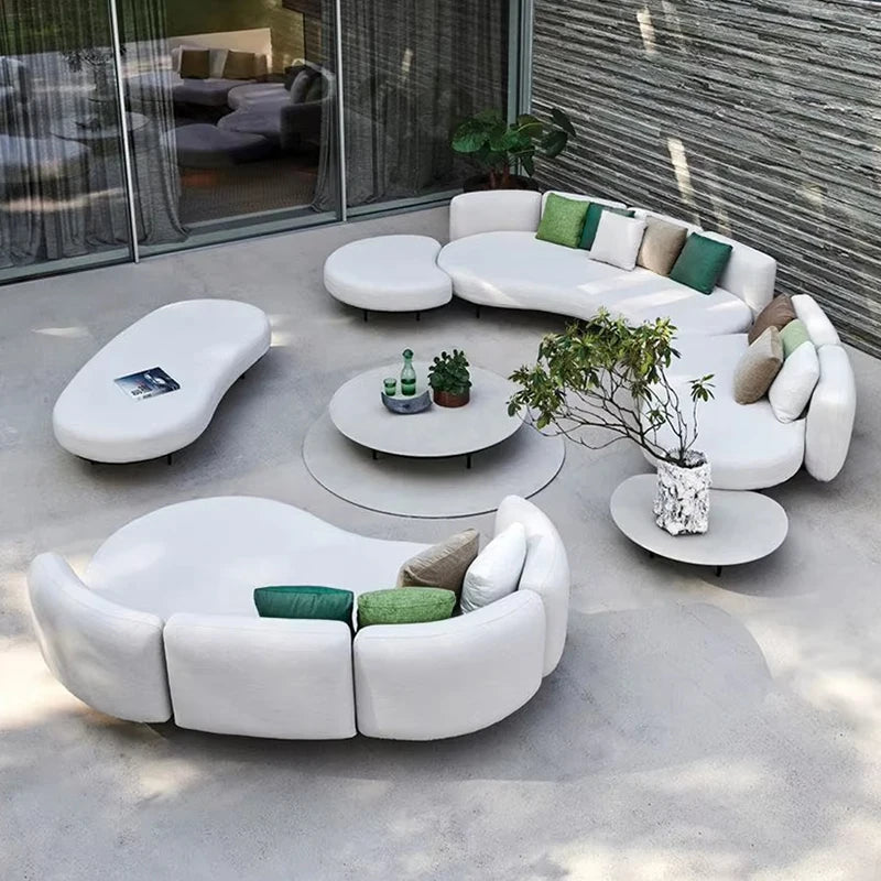 Luxury Modern Waterproof Fabric Design Aluminum Outdoor Sofa Set Garden Couch Hotel Project Patio Furniture