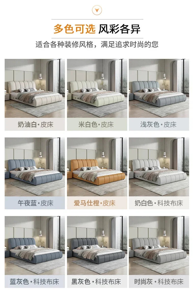 Luxury Nordic Double Bed Organiser Drawers Multifunctional Bedroom Bed Queen Size Cama Elastica Pula Pula Home Furniture