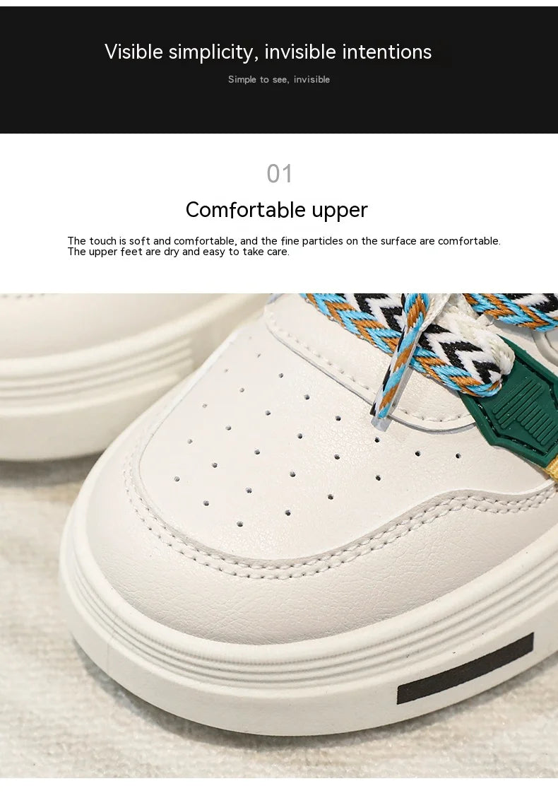 New family shoes Children's shoes Small white shoes Student shoes Children's shoes sports shoes boys casual board shoes