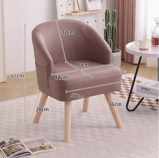 Small Leisure Single Sofa Chair Living Room and Bedroom Seat Balcony Reception Chair Hotel Lounge Chair Cozy Guest Seating
