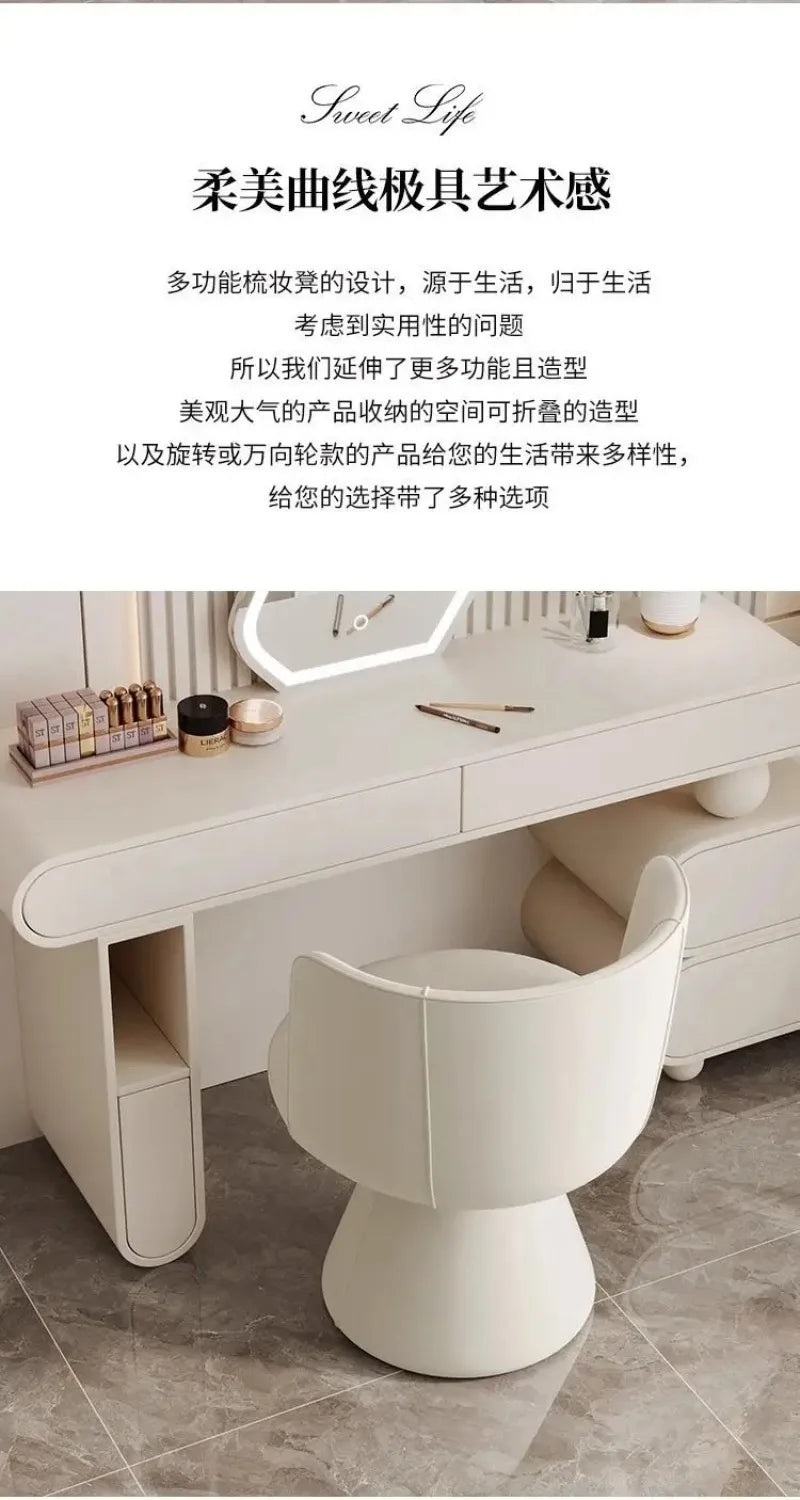 Chaise Lounge Italian Light Luxury Dressing Stool Rotatable Simple Dining Chair Home Bedroom Hotel Nordic Single Sofa Chairs